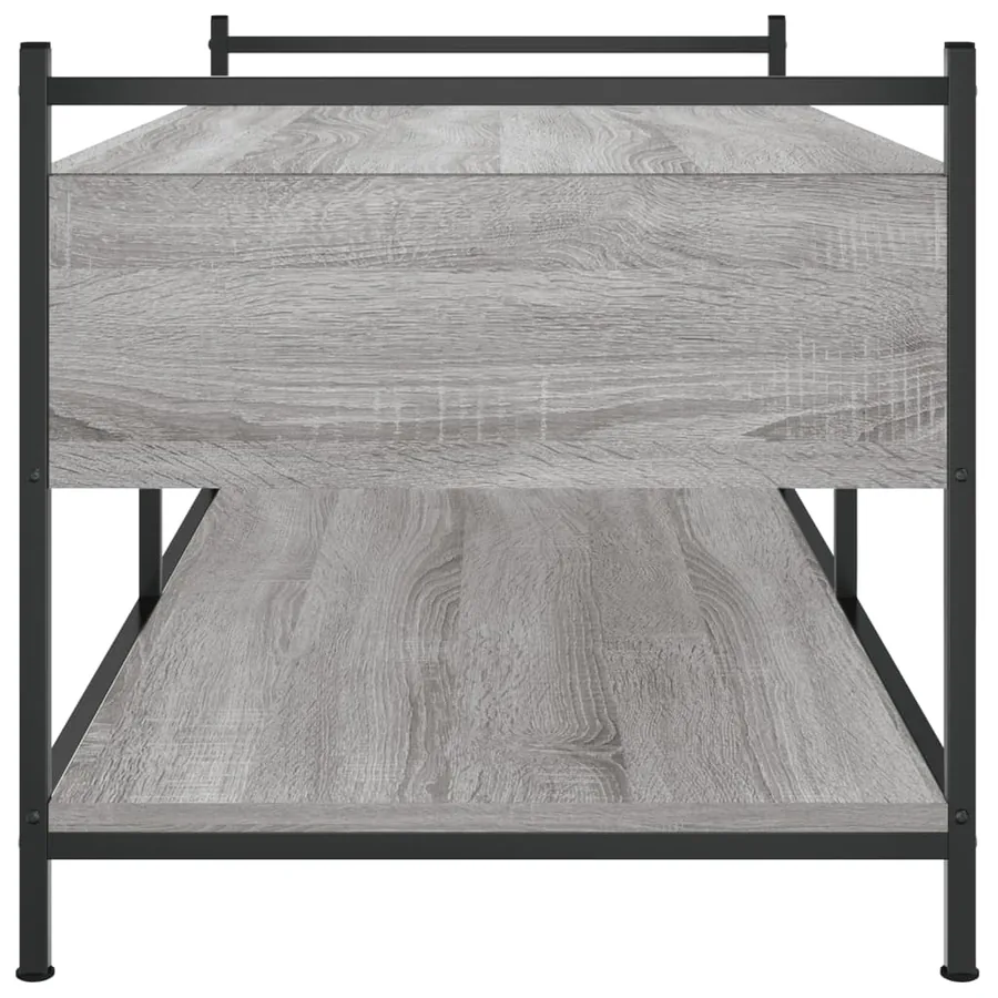 Table basse sonoma gris 99x50x50 cm bois d'ingénierie - 7