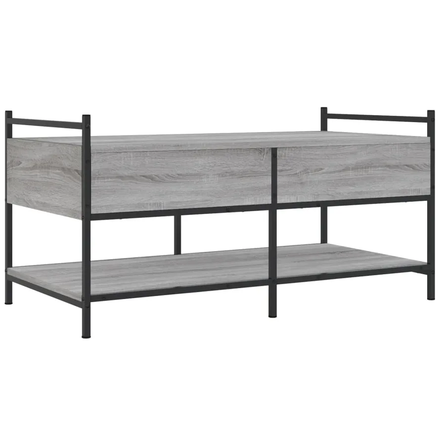 Table basse sonoma gris 99x50x50 cm bois d'ingénierie - 8