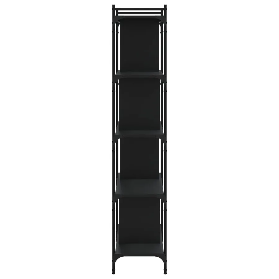 Bibliothèque 5 niveaux noir 76x32x158 cm bois d'ingénierie - 5