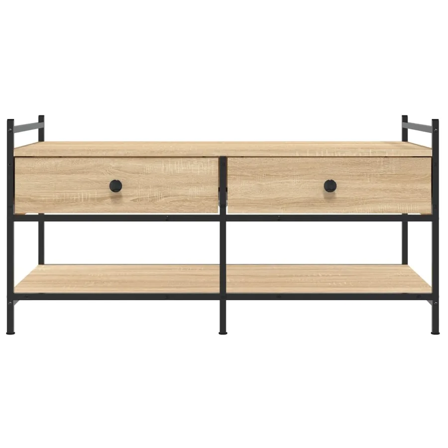 Table basse chêne sonoma 99x50x50 cm bois d'ingénierie - 6