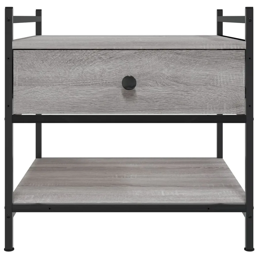 Table basse sonoma gris 50x50x50 cm bois d'ingénierie - 6