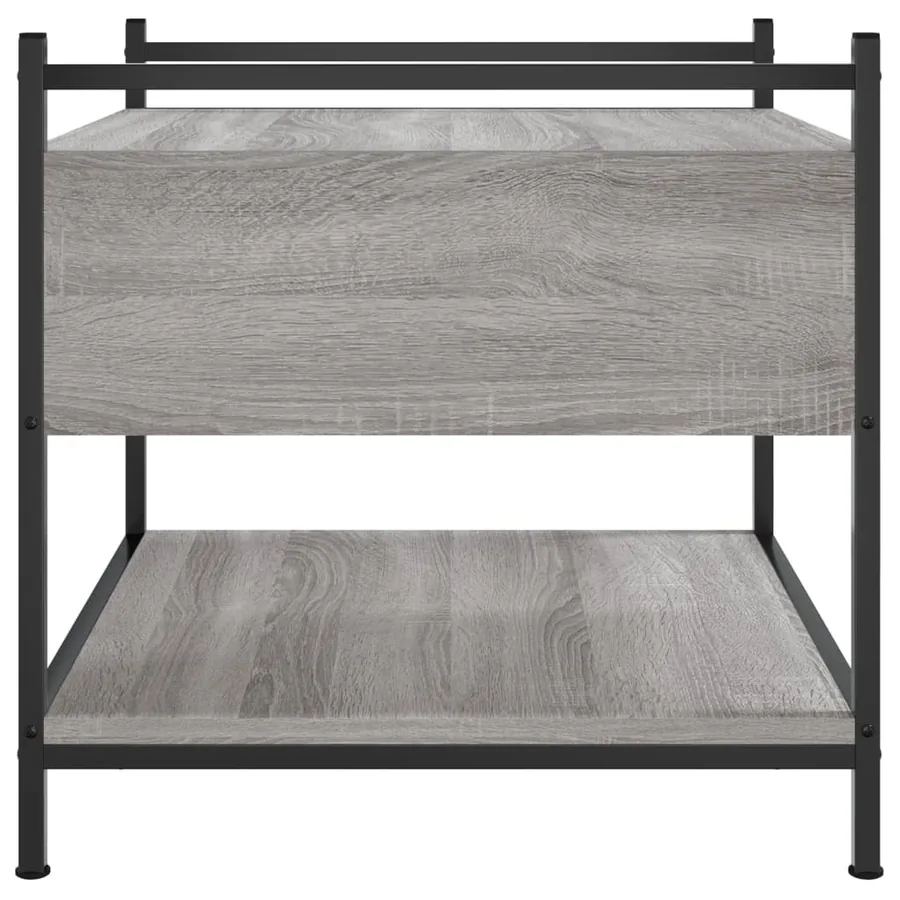 Table basse sonoma gris 50x50x50 cm bois d'ingénierie - 7
