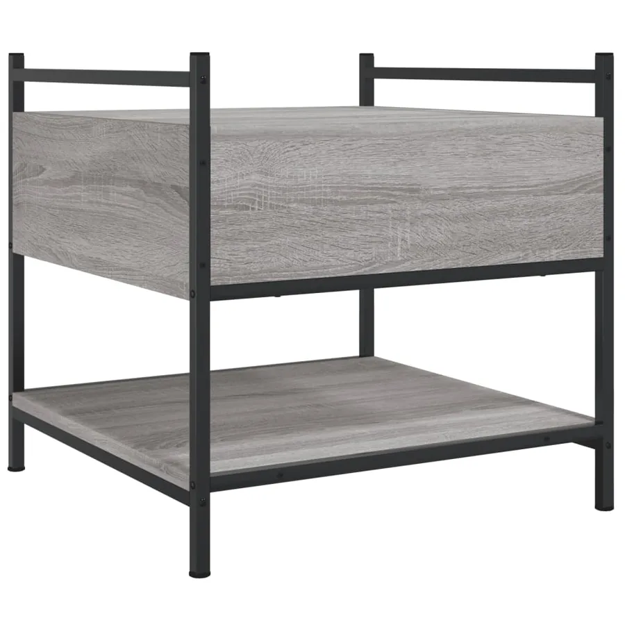 Table basse sonoma gris 50x50x50 cm bois d'ingénierie - 8