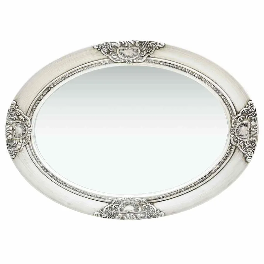 Miroir mural style baroque 50x70 cm Argenté - 3