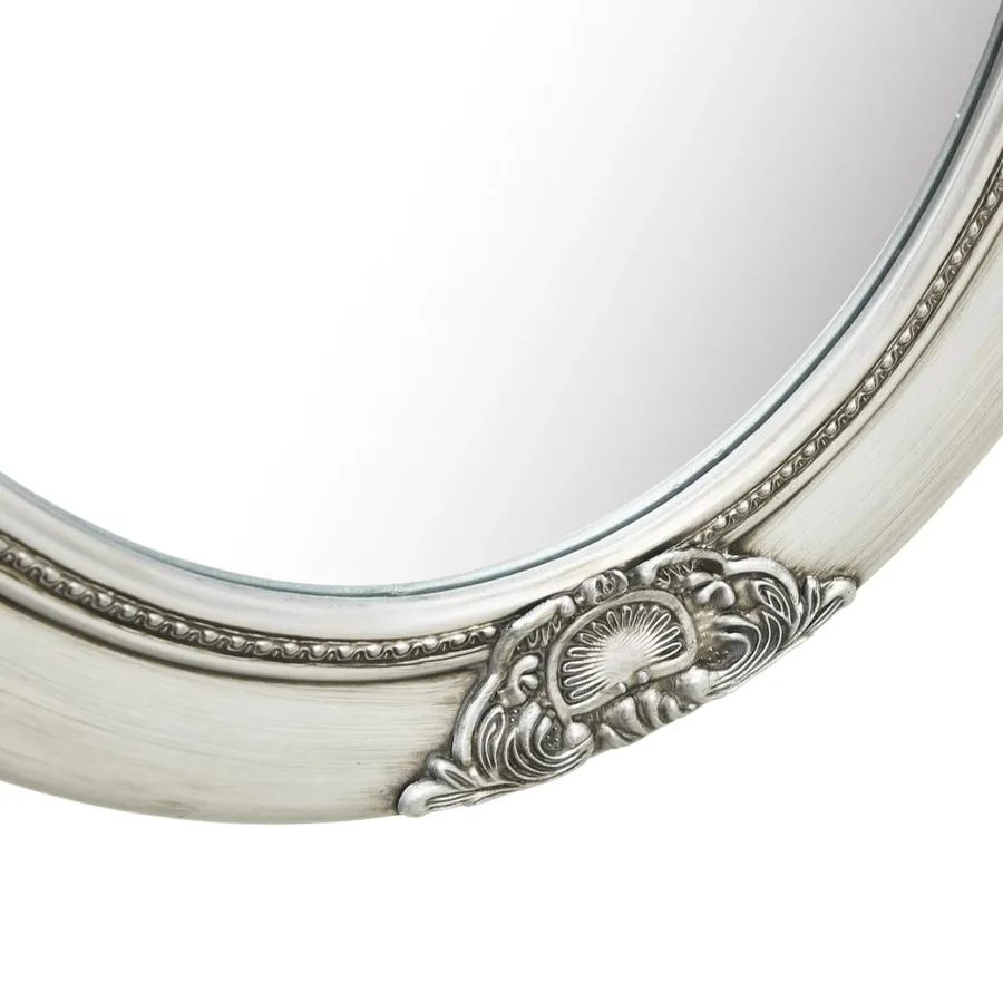 Miroir mural style baroque 50x70 cm Argenté - 5