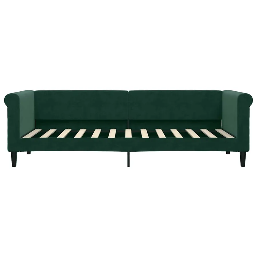 Lit de repos sans matelas vert foncé 80x200 cm velours - 3