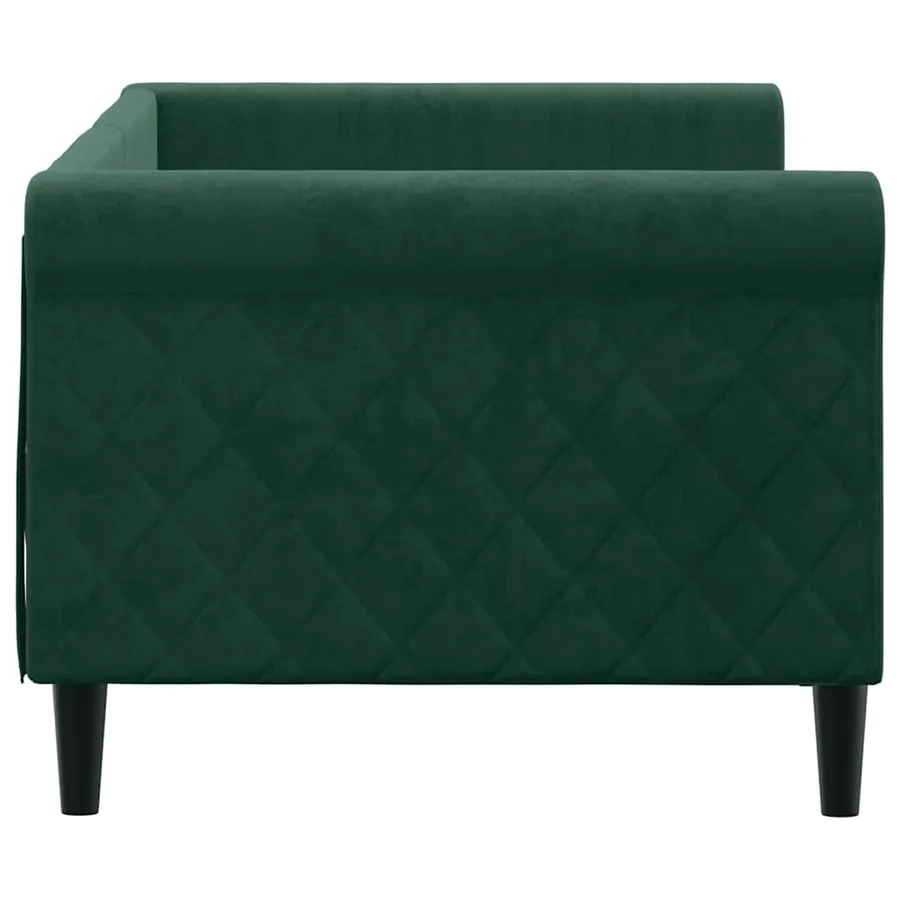 Lit de repos sans matelas vert foncé 80x200 cm velours - 4