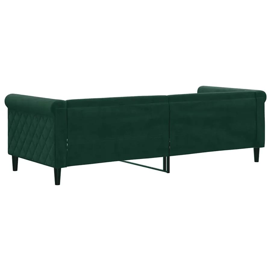 Lit de repos sans matelas vert foncé 80x200 cm velours - 5