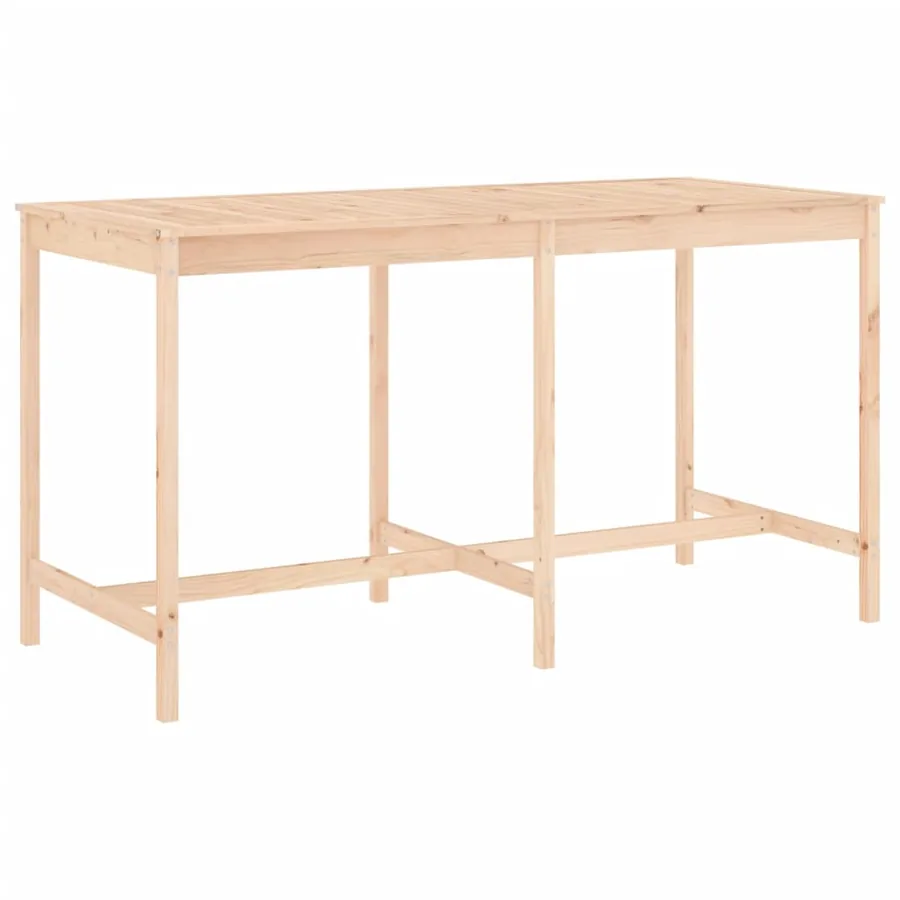 Ensemble de bar de jardin 9 pcs Bois de pin massif - 6