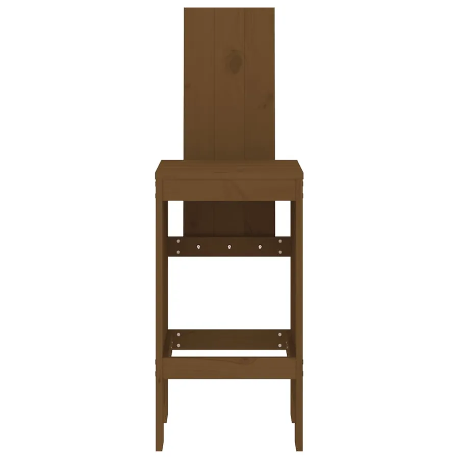 Tabourets lot de 2 marron miel 40x42x120 cm bois massif de pin - 4