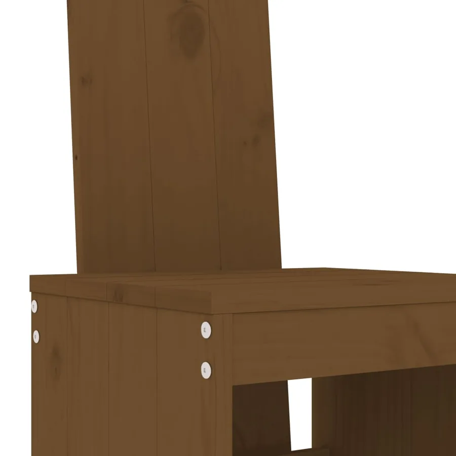 Tabourets lot de 2 marron miel 40x42x120 cm bois massif de pin - 7
