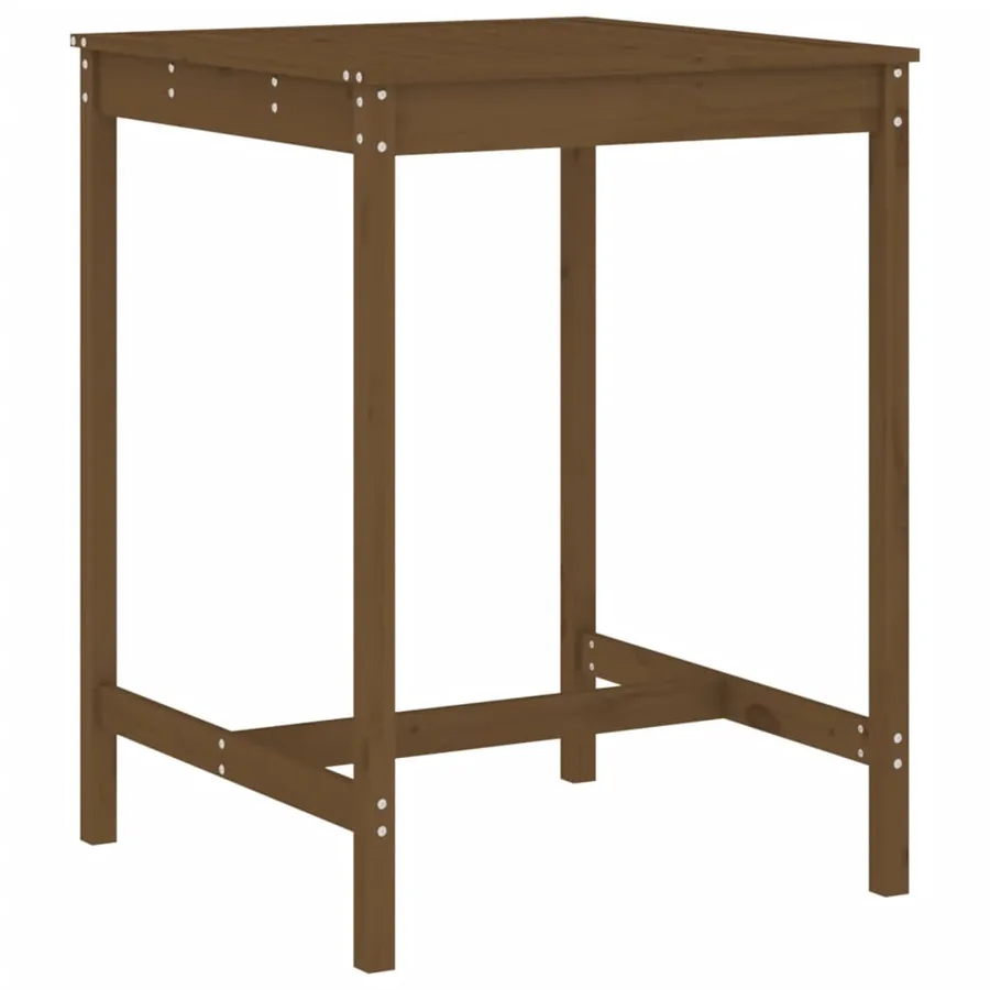 Ensemble de bar de jardin 3 pcs marron miel bois pin massif - 6