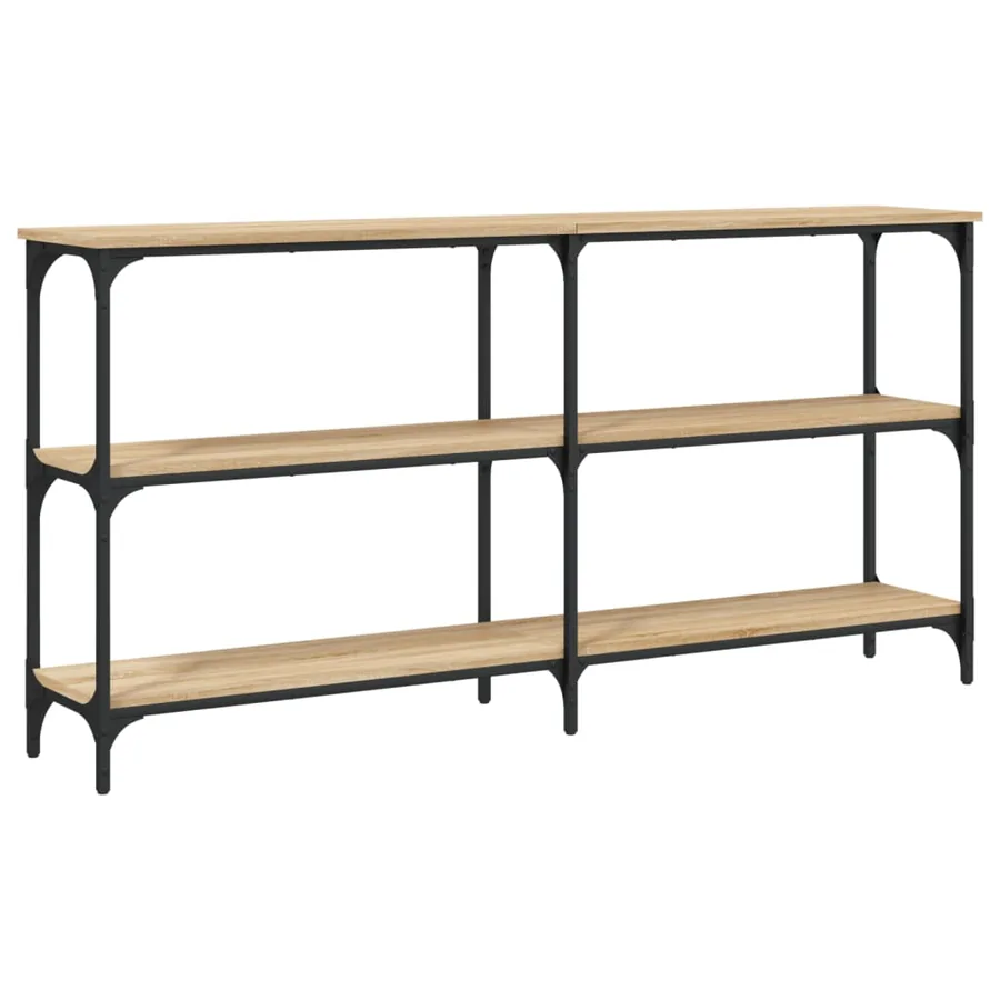 Table console chêne sonoma 150x29x75 cm bois d'ingénierie - 2
