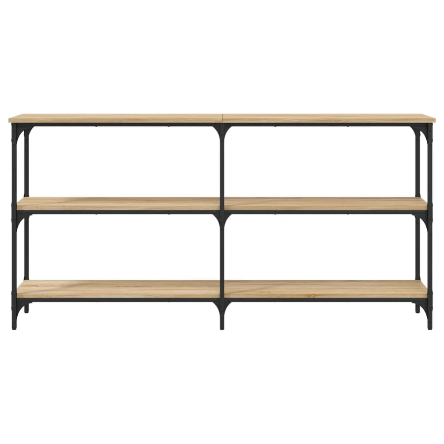 Table console chêne sonoma 150x29x75 cm bois d'ingénierie - 4
