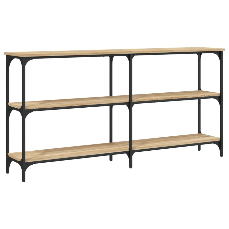 Table console chêne sonoma 150x29x75 cm bois d'ingénierie - 6