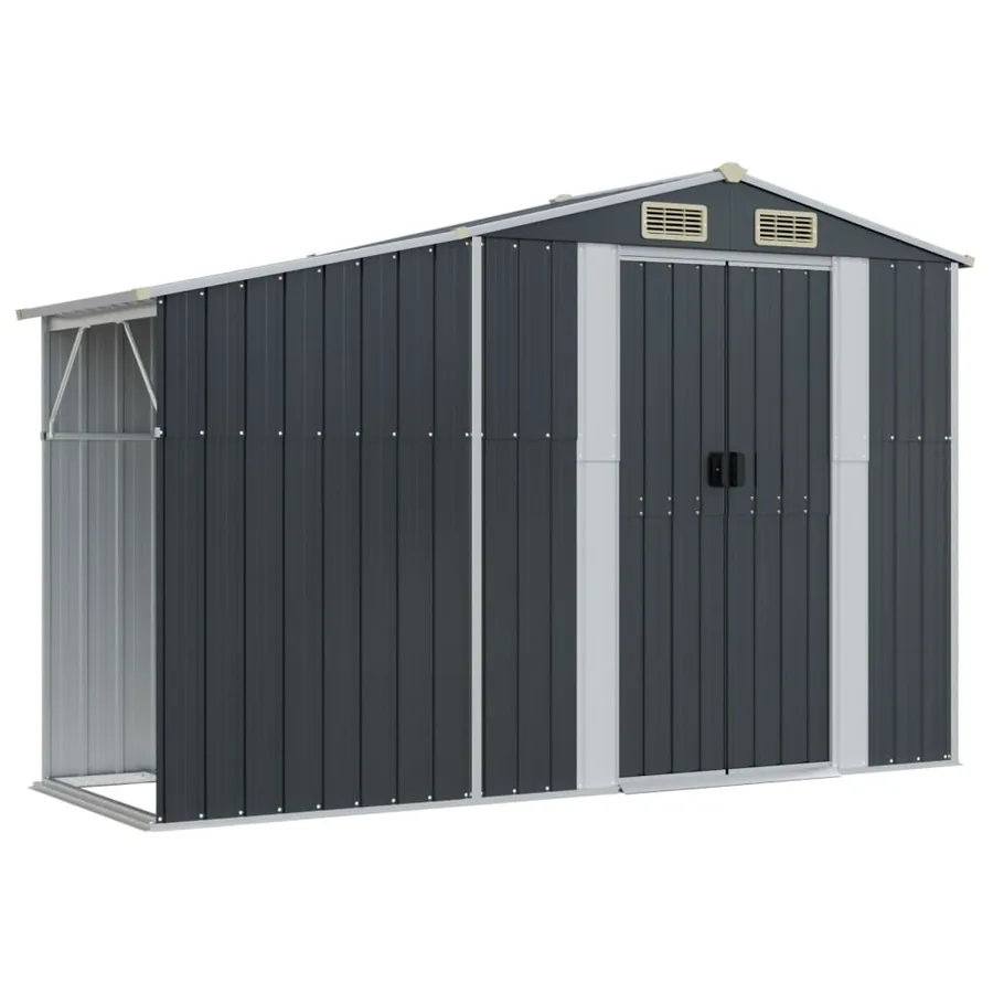 Abri de jardin anthracite 277x279x179 cm Métal galvanisé - 8