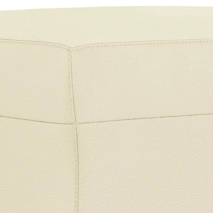 Ensemble de canapés 3 pcs avec coussins Crème Similicuir - 7