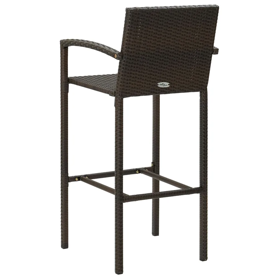Ensemble de bar de jardin 9 pcs Marron - 14