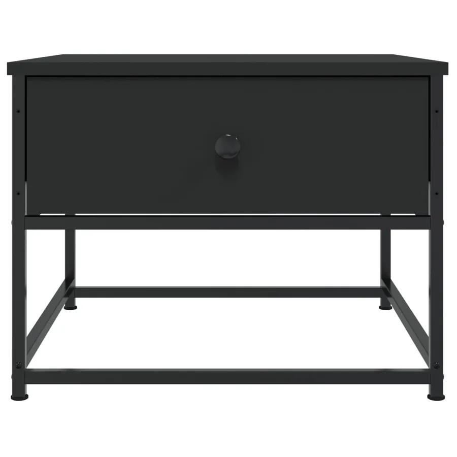 Table basse noir 51x51x40 cm bois d'ingénierie - 6