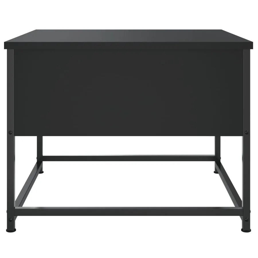 Table basse noir 51x51x40 cm bois d'ingénierie - 7
