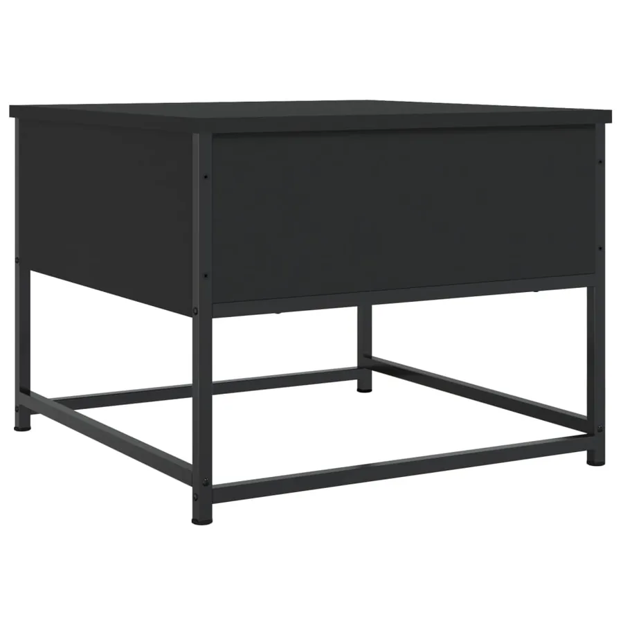 Table basse noir 51x51x40 cm bois d'ingénierie - 8