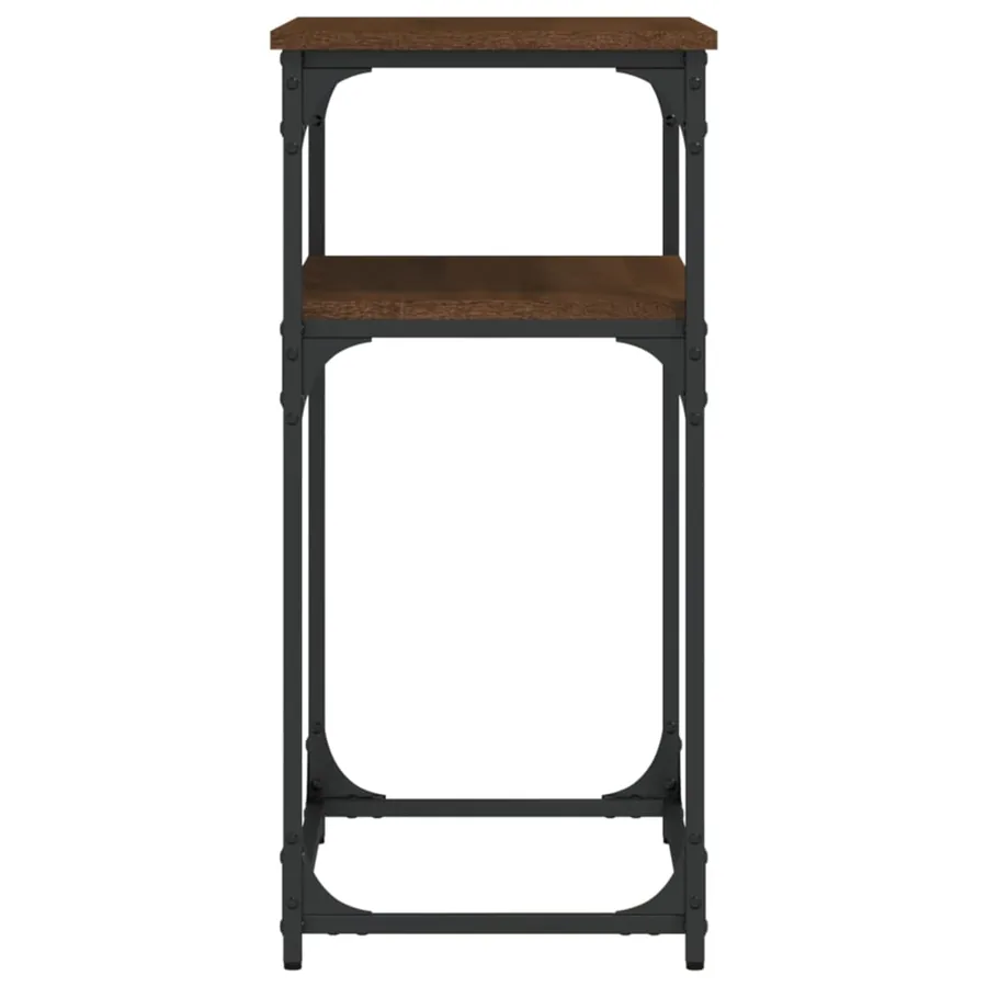 Table console chêne marron 75x35,5x75 cm bois d'ingénierie - 5