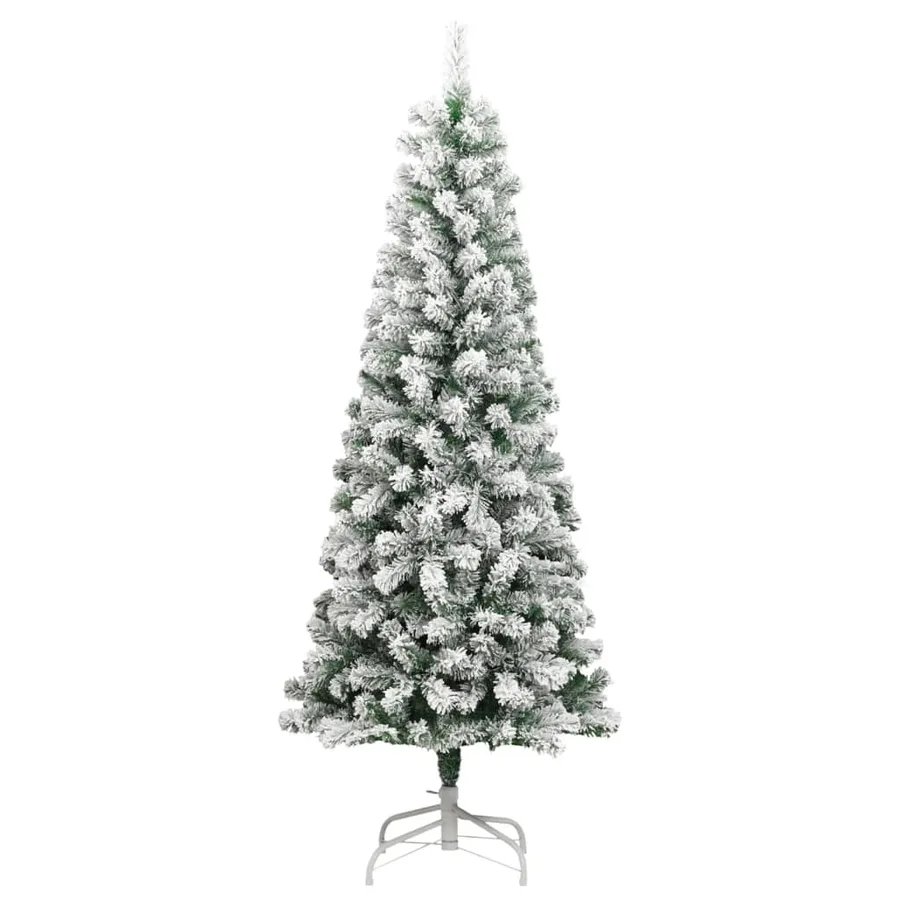 Sapin de Noël artificiel à charnières avec neige floquée 210 cm - 2