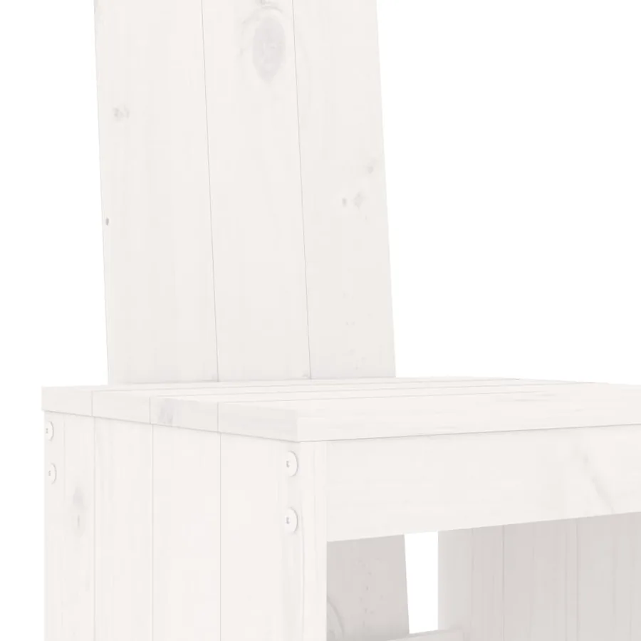 Ensemble de bar de jardin 5 pcs blanc bois massif de pin - 5