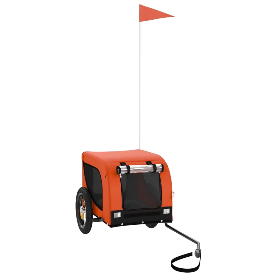 Remorque de vélo pour animaux de compagnie orange et noir - 2