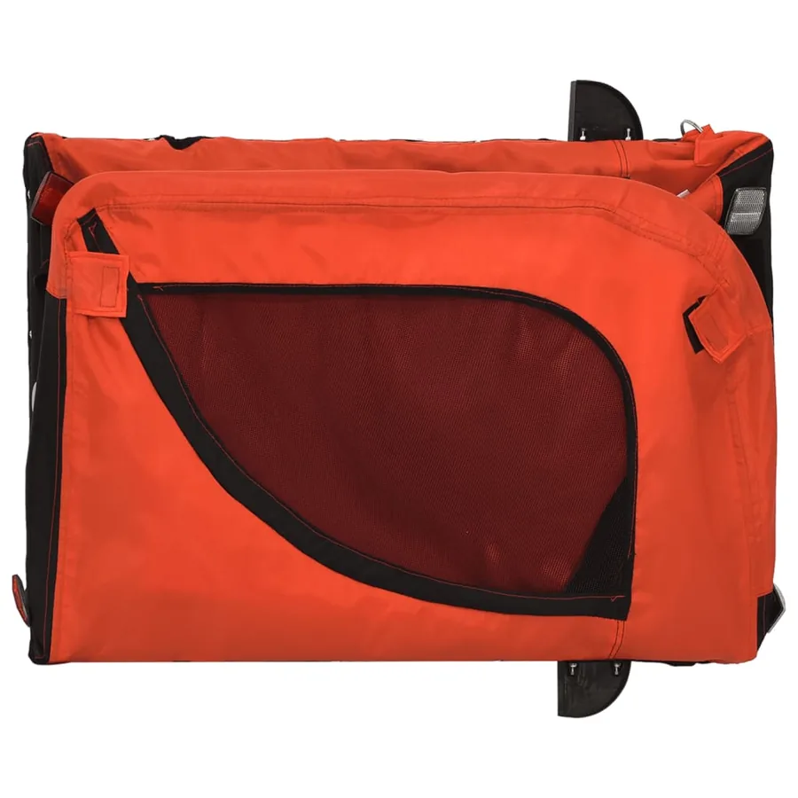 Remorque de vélo pour animaux de compagnie orange et noir - 8