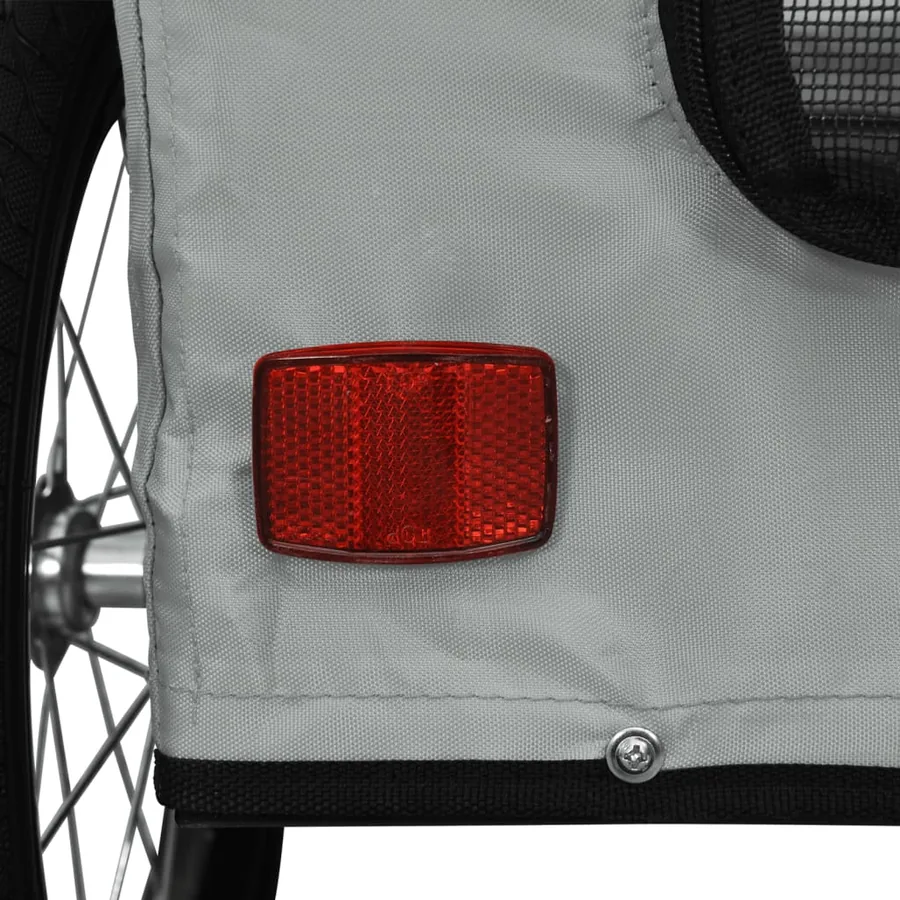 Remorque de vélo pour animaux de compagnie gris - 11