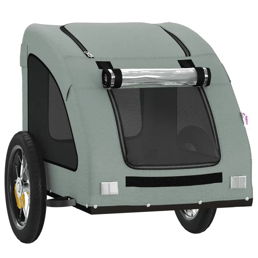 Remorque de vélo pour animaux de compagnie gris - 5