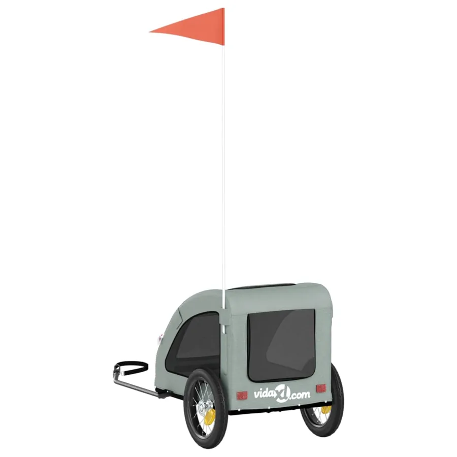 Remorque de vélo pour animaux de compagnie gris - 8