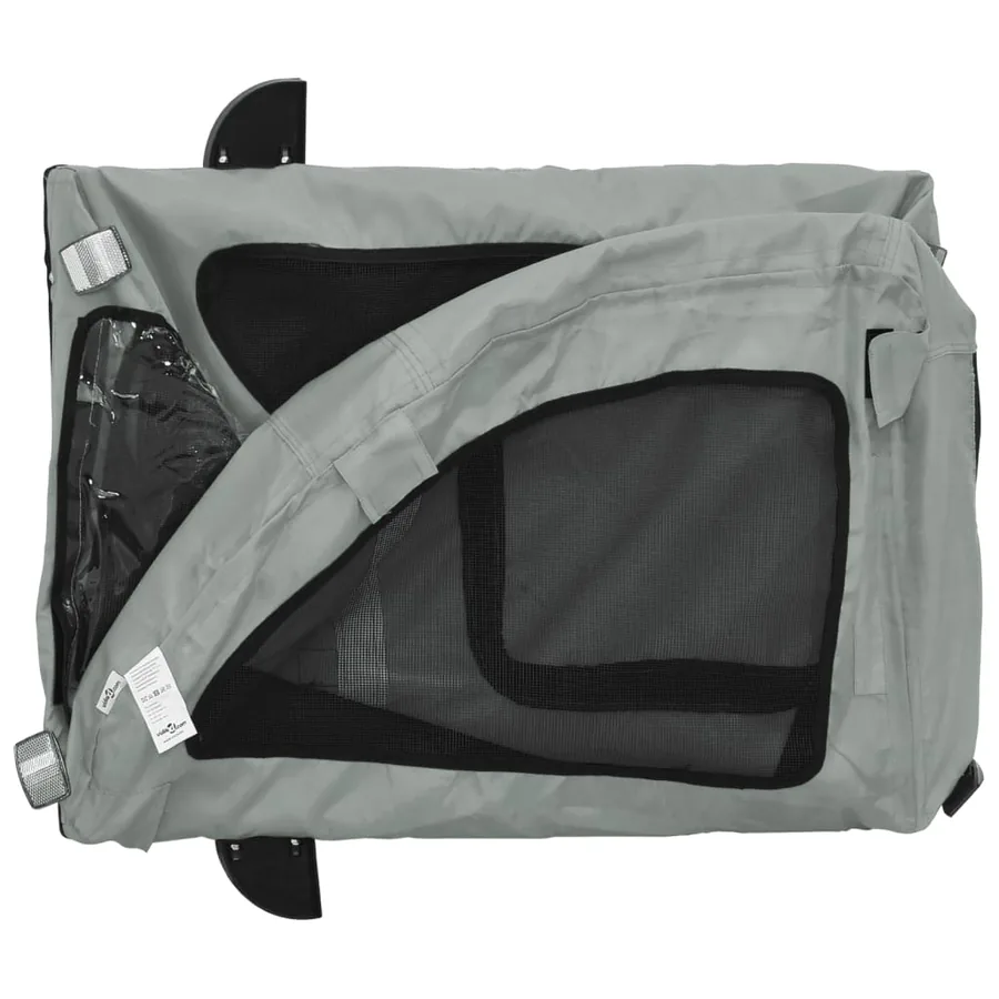 Remorque de vélo pour animaux de compagnie gris - 9