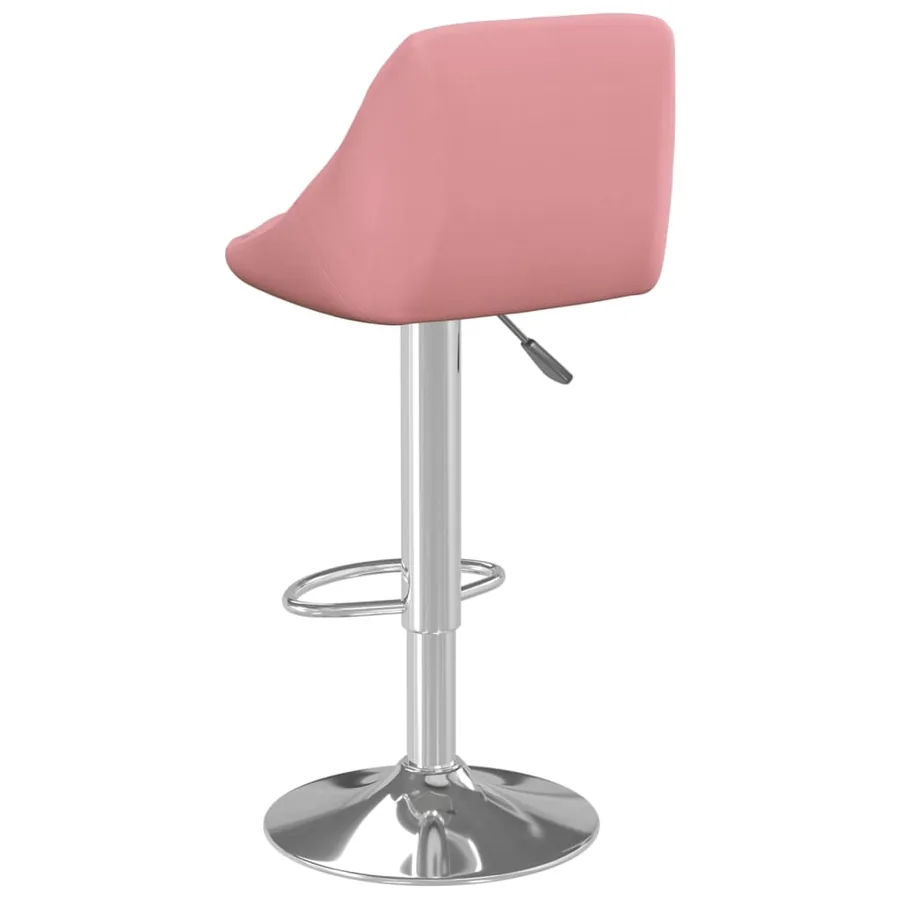 Tabourets de bar lot de 2 rose velours - 6
