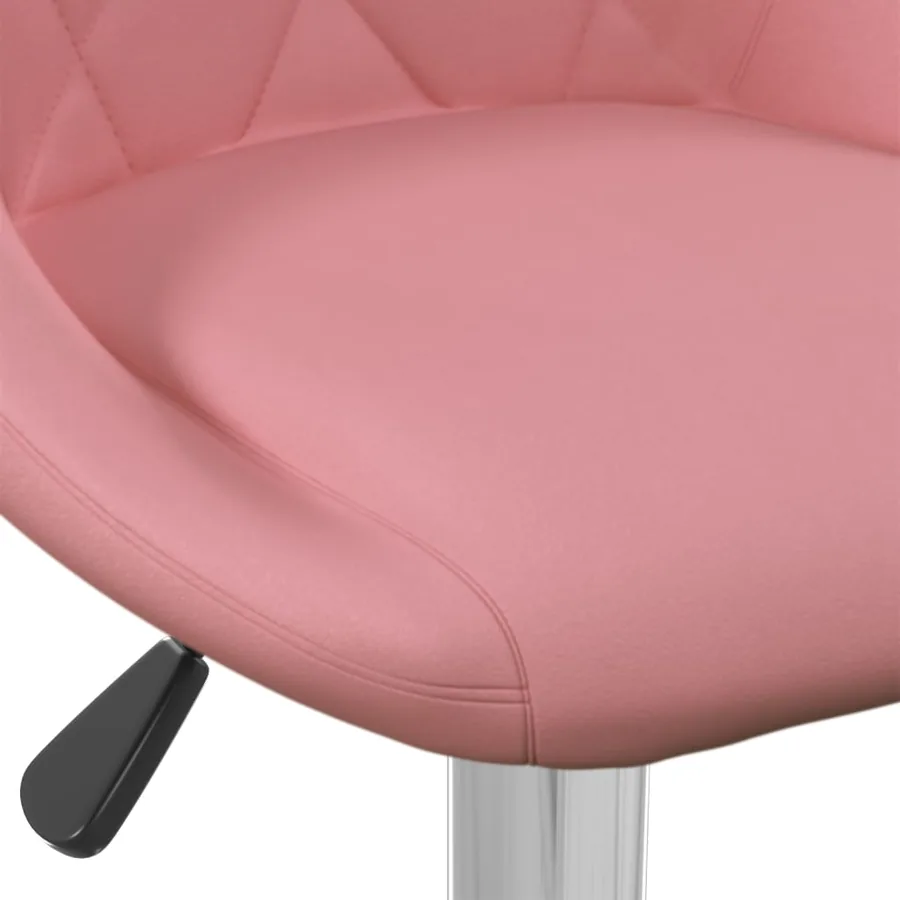 Tabourets de bar lot de 2 rose velours - 8