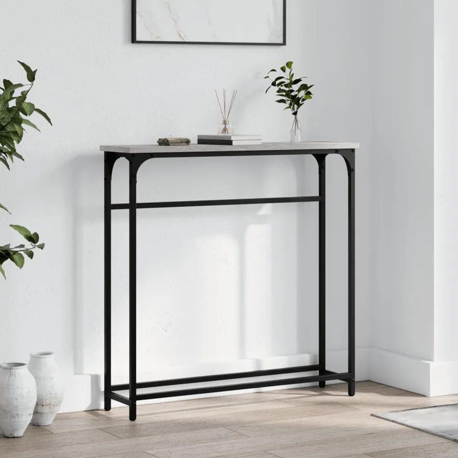 Table console sonoma gris 75x19,5x75 cm bois d'ingénierie
