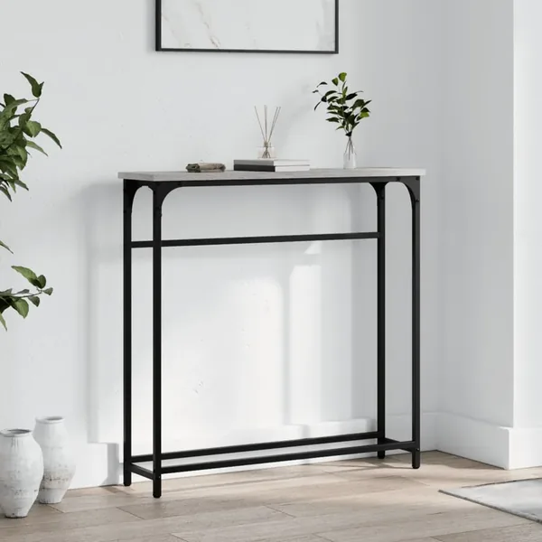 Table console sonoma gris 75x19,5x75 cm bois d'ingénierie