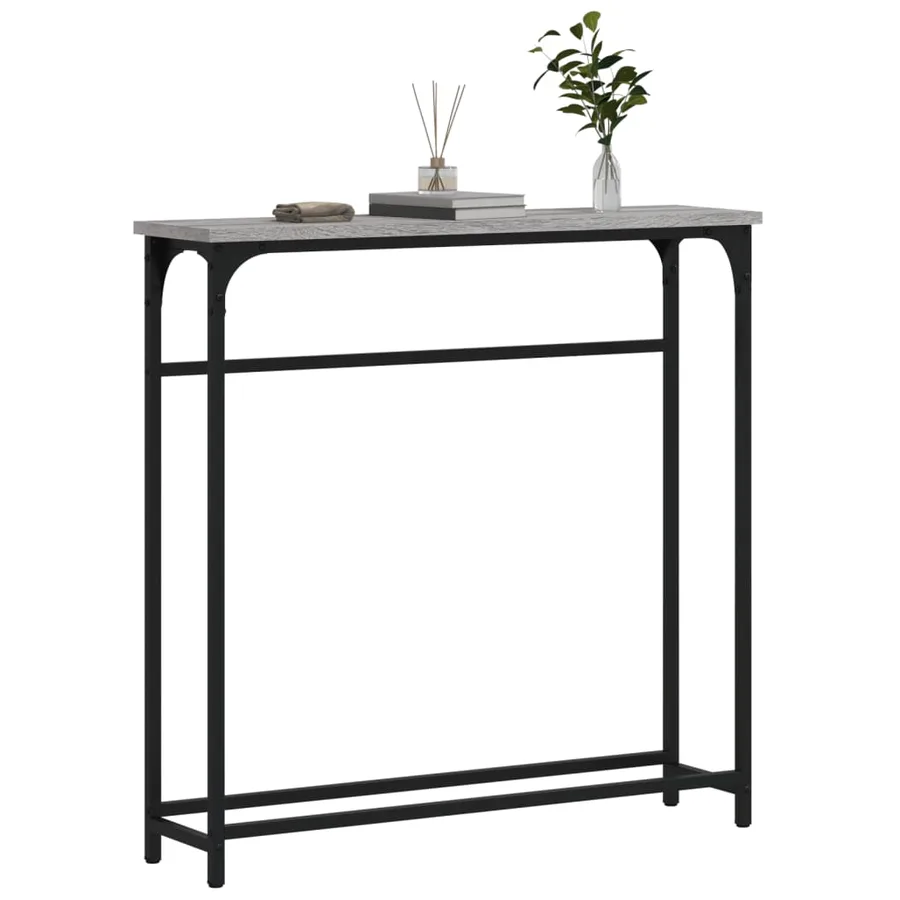 Table console sonoma gris 75x19,5x75 cm bois d'ingénierie - 3