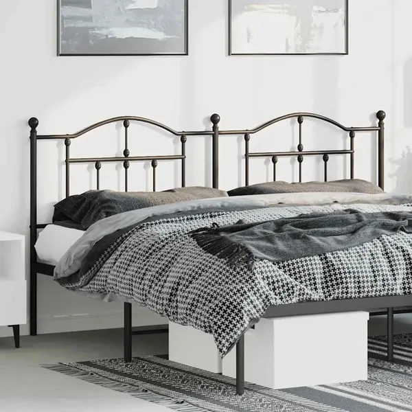 Tête de lit de remplacement métal noir 180 cm