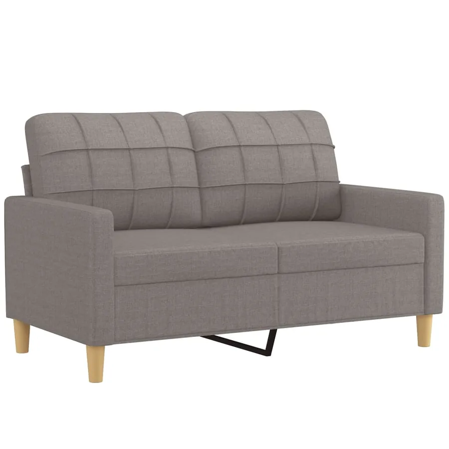Ensemble de canapés 2 pcs avec coussins Taupe Tissu - 3