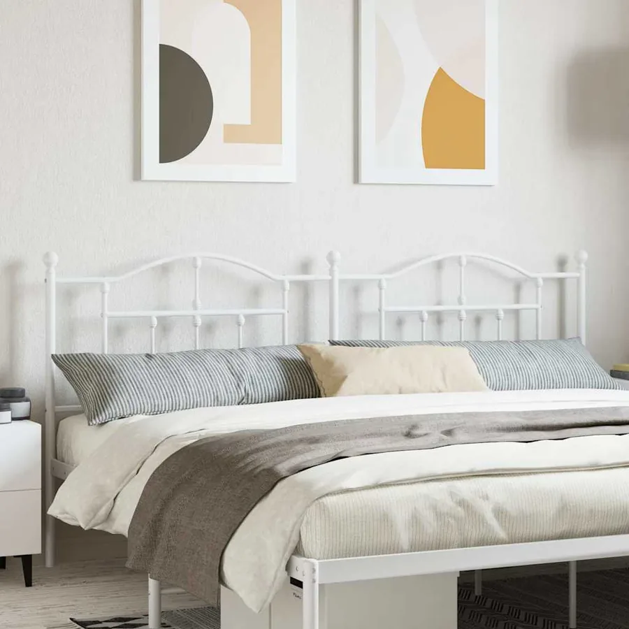 Tête de lit de remplacement métal blanc 200 cm