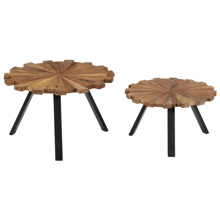 Tables basses 2 pcs Bois de récupération massif - 5
