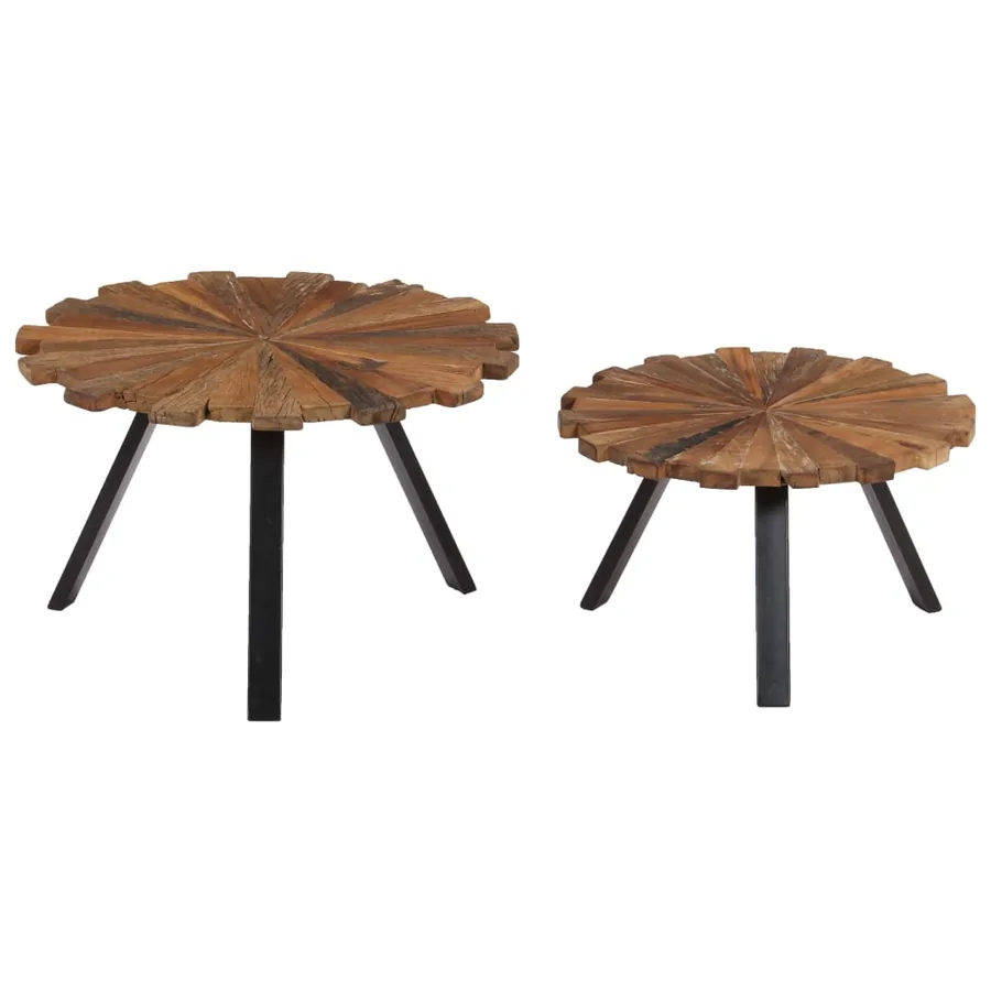 Tables basses 2 pcs Bois de récupération massif - 6