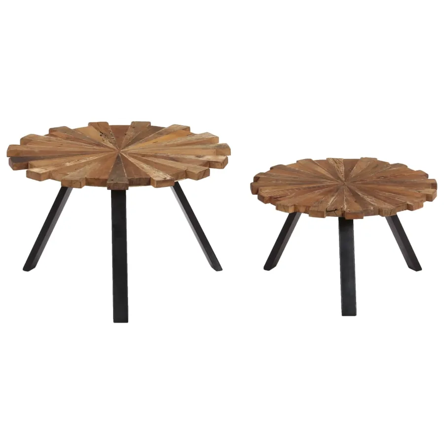 Tables basses 2 pcs Bois de récupération massif - 7
