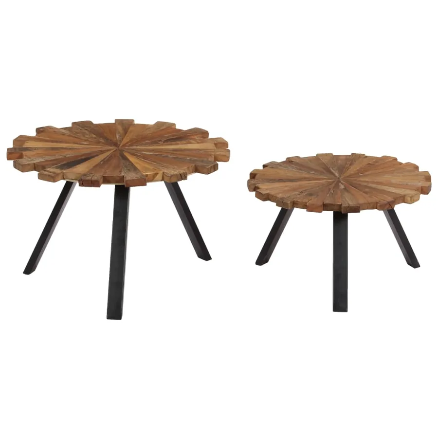 Tables basses 2 pcs Bois de récupération massif - 8