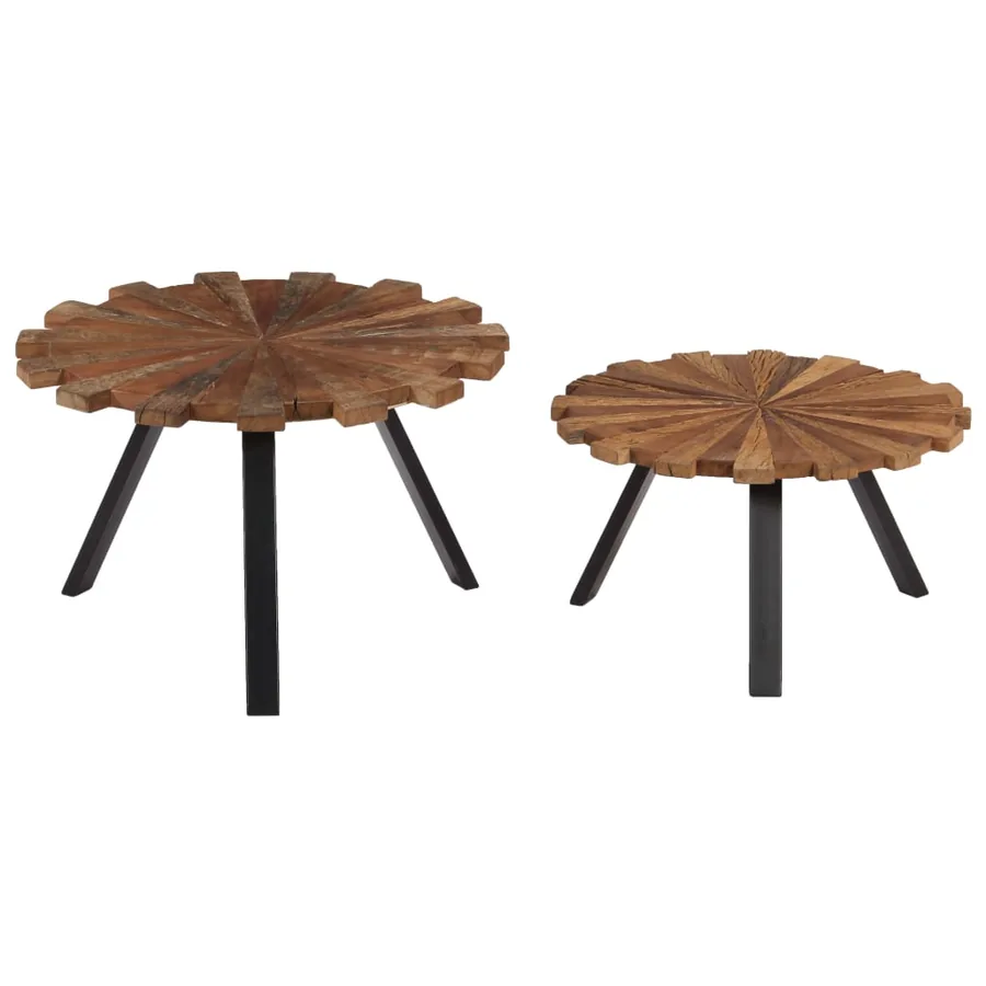 Tables basses 2 pcs Bois de récupération massif - 9