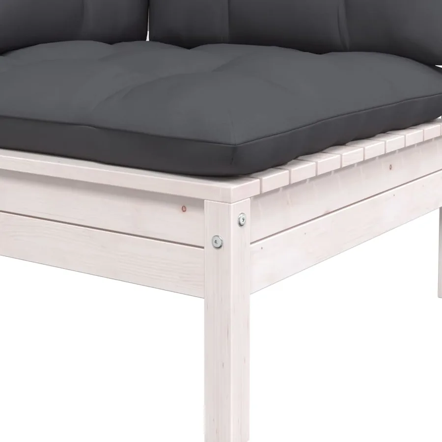 Salon de jardin 8 pcs avec coussins bois de pin massif - 11