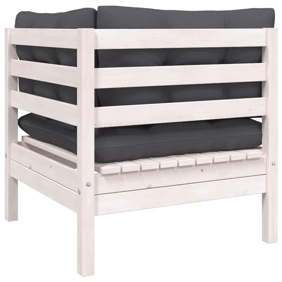 Salon de jardin 8 pcs avec coussins Bois de pin massif - 9