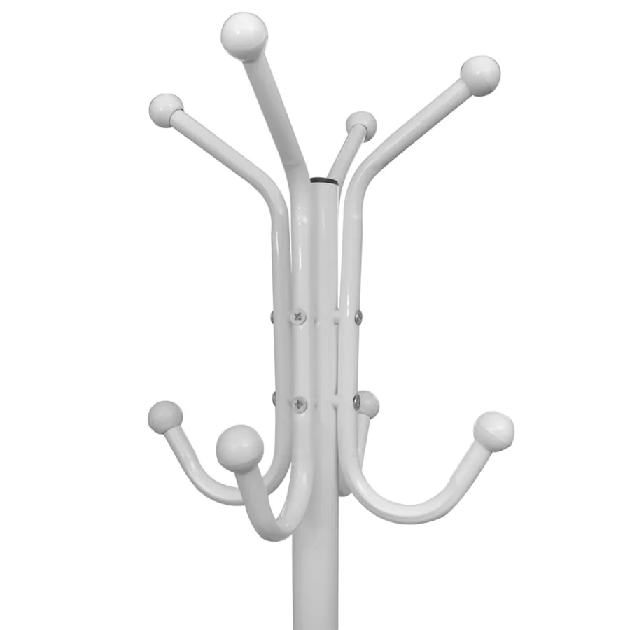 Portemanteau sur pied métal blanc - 2